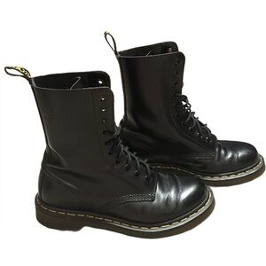 Dr. Martens 1490 Smooth Leather Mid Calf Boots